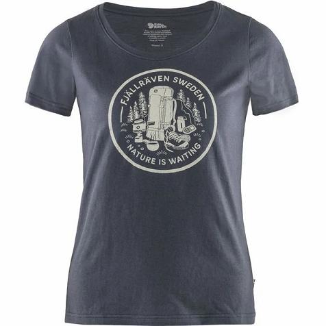 Fjallraven Women Fikapaus T-Shirt Navy PH30539 Philippines